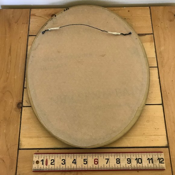 Original Watercolor Painting Red Heart Yellow Iris Flower Oval Frame Skye Henkel - Picture 7 of 7